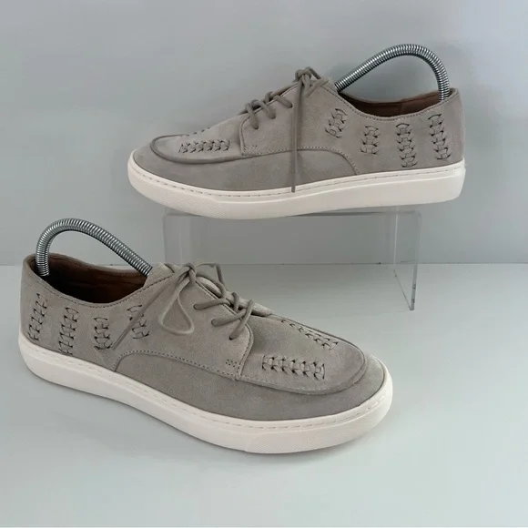 COMFORTIVA Thayer Apron Toe Leather Sneaker In Natural NEW - Picture 3 of 14